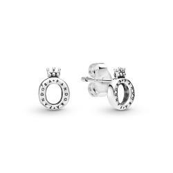 Pandora Polished Crown O Stud Earrings