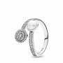 Pandora Luminous Glow Ring, White Crystal Pearl and Clear CZ Pandora Luminous Glow Ring, White Crystal Pearl and Clear CZ