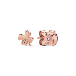 Pandora Clover and Ladybird Stud Earrings