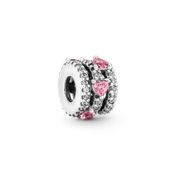 Pandora Sparkling Triple Halo Hearts Charm Pandora Sparkling Triple Halo Hearts Charm