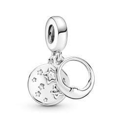 Pandora Sleeping Moon and Stars Dangle Charm