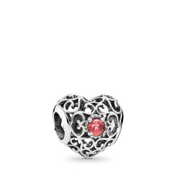 Pandora January Signature Heart Charm