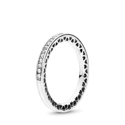 Pandora Radiant Hearts of PANDORA Ring, Silver Enamel