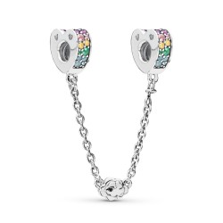 Pandora Multi-Colored Arcs of Love Safety Chain