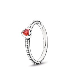 Pandora One Love Ring, Scarlet Synthetic Ruby