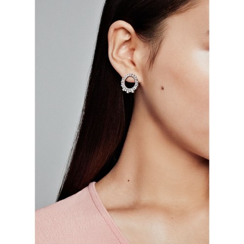 Pandora Sparkling Ice Cube Circle Stud Earrings Pandora Sparkling Ice Cube Circle Stud Earrings