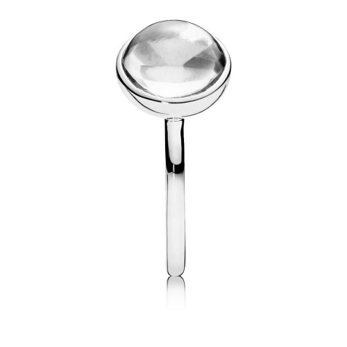 Pandora Poetic Droplet Ring, Clear CZ Pandora Poetic Droplet Ring, Clear CZ