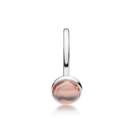 Pandora Poetic Droplet Ring, Blush Pink Crystal Pandora Poetic Droplet Ring, Blush Pink Crystal