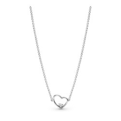 Pandora Asymmetric Heart of Love Necklace