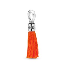 Pandora Orange Fabric Tassel Dangle Charm Pandora Orange Fabric Tassel Dangle Charm