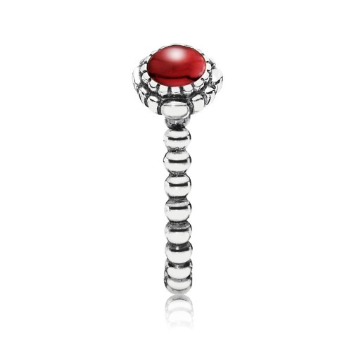 Pandora Birthday Blooms Ring, January, Garnet Pandora Birthday Blooms Ring, January, Garnet