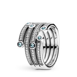 Pandora Shimmering Ocean Ring, Frosty Mint & Clear CZ Pandora Shimmering Ocean Ring, Frosty Mint & Clear CZ