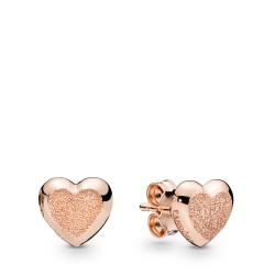 Pandora Matte Brilliance Hearts Earrings
