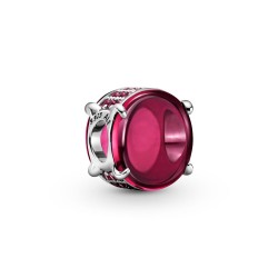 Pandora Fuchsia Rose Oval Cabochon Charm Pandora Fuchsia Rose Oval Cabochon Charm