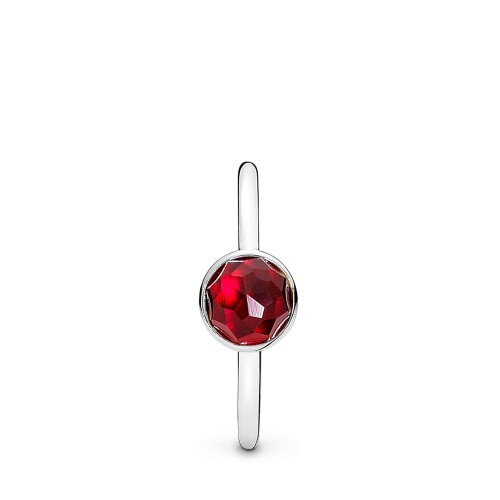 Pandora July Droplet Ring, Synthetic Ruby Pandora July Droplet Ring, Synthetic Ruby
