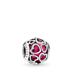 Pandora Cerise Encased in Love Charm Pandora Cerise Encased in Love Charm