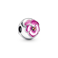 Pandora Pink Pansy Flower Clip Charm Pandora Pink Pansy Flower Clip Charm