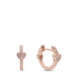 Pandora Alluring Hearts Hoop Earrings