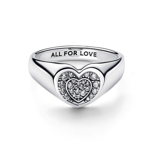 Pandora Radiant Heart Pavé Signet Ring Pandora Radiant Heart Pavé Signet Ring