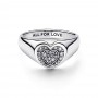 Pandora Radiant Heart Pavé Signet Ring Pandora Radiant Heart Pavé Signet Ring