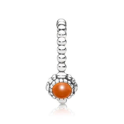 Pandora Birthday Blooms Ring, July, Carnelian Pandora Birthday Blooms Ring, July, Carnelian