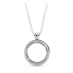 Pandora Floating Lockets Sparkling Necklace