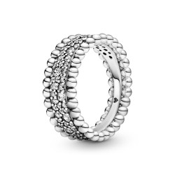 Pandora Beaded Pavé Band Ring Pandora Beaded Pavé Band Ring