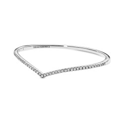 Pandora Sparkling Wishbone Bangle