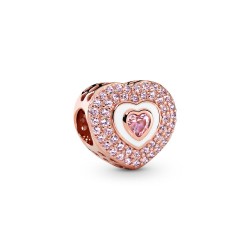 Pandora Pink Pavé Heart Charm