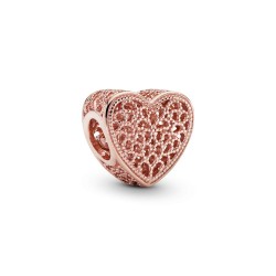 Pandora Filigree and Beaded Heart Charm Pandora Filigree and Beaded Heart Charm