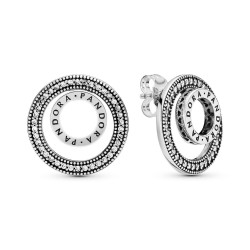Pandora Logo Circle Stud Earrings