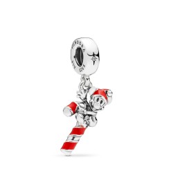 Pandora Disney, Santa Mickey’s Candy Cane Dangle Charm Pandora Disney, Santa Mickey’s Candy Cane Dangle Charm