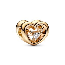 Pandora Radiant Heart & Floating Stone Charm Pandora Radiant Heart & Floating Stone Charm