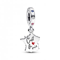 Pandora Map of France C’est La Vie Dangle Charm Pandora Map of France C’est La Vie Dangle Charm
