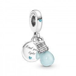Pandora Glow-in-the-dark Lightbulb Double Dangle Charm