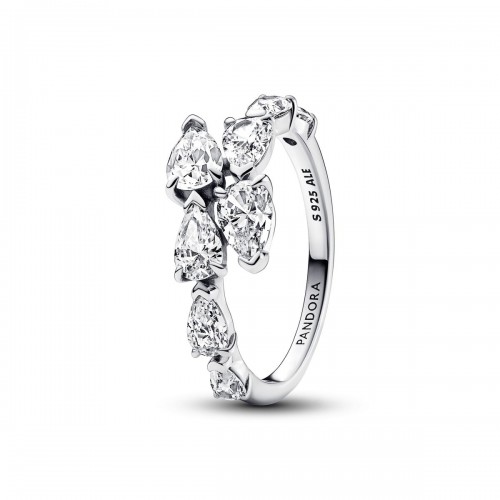 Pandora Sparkling Overlapping Band Ring Pandora Sparkling Overlapping Band Ring