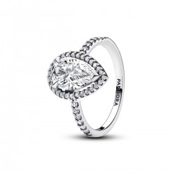 Pandora Sparkling Pear Halo Ring Pandora Sparkling Pear Halo Ring
