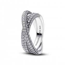 Pandora Timeless Pavé Crossover Dual Band Ring Pandora Timeless Pavé Crossover Dual Band Ring