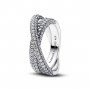 Pandora Timeless Pavé Crossover Dual Band Ring Pandora Timeless Pavé Crossover Dual Band Ring