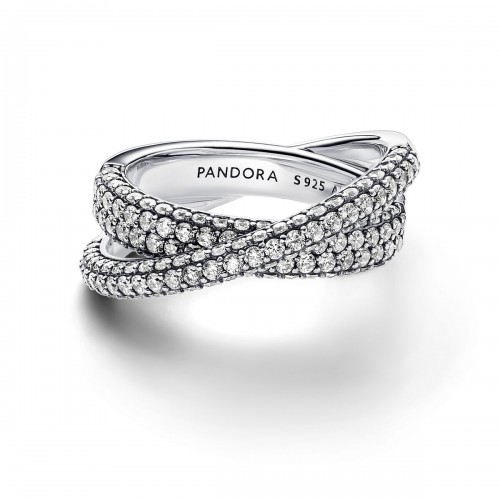 Pandora Timeless Pavé Crossover Dual Band Ring Pandora Timeless Pavé Crossover Dual Band Ring