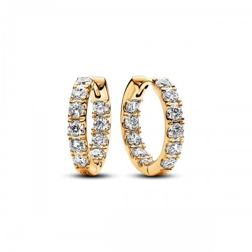 Pandora Sparkling Row Eternity Hoop Earrings