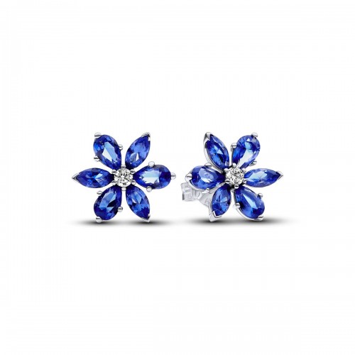 Pandora Sparkling Blue Herbarium Cluster Stud Earrings