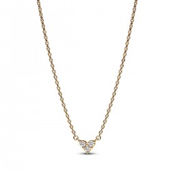 Pandora Triple Stone Heart Collier Necklace Pandora Triple Stone Heart Collier Necklace
