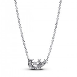 Pandora Sparkling Moon & Star Collier Necklace Pandora Sparkling Moon & Star Collier Necklace