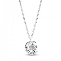 Pandora Moon & Spinning Tree of Life Pendant Necklace