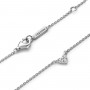 Pandora Triple Stone Heart Collier Necklace