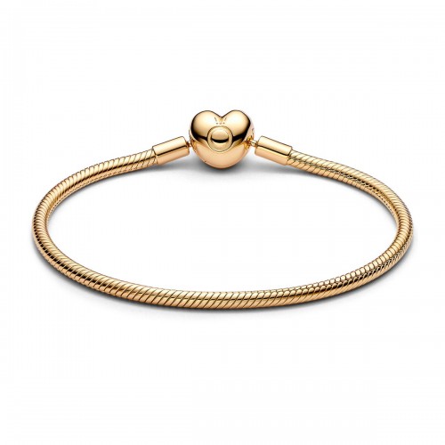 Pandora Moments Heart Clasp Snake Chain Bracelet