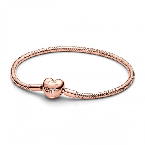 Pandora Moments Heart Clasp Snake Chain Bracelet