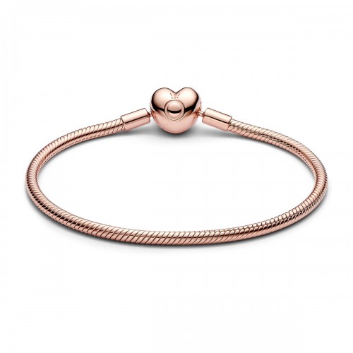 Pandora Moments Heart Clasp Snake Chain Bracelet