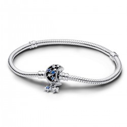 Pandora Moments Sparkling Moon Clasp Snake Chain Bracelet Pandora Moments Sparkling Moon Clasp Snake Chain Bracelet